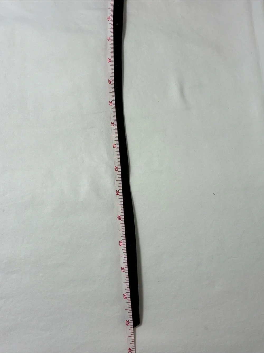 Womens belt black faux velvet very thin and cute perfect minimalist item 39”